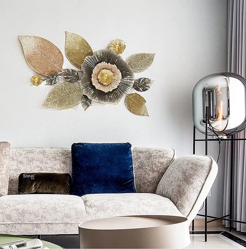 Big Leaf Flower Metal Art