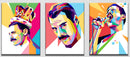 Queen Freddie Pop Art, Set Of 3