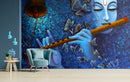 Krishna Playing Flute Customised Wallpaper