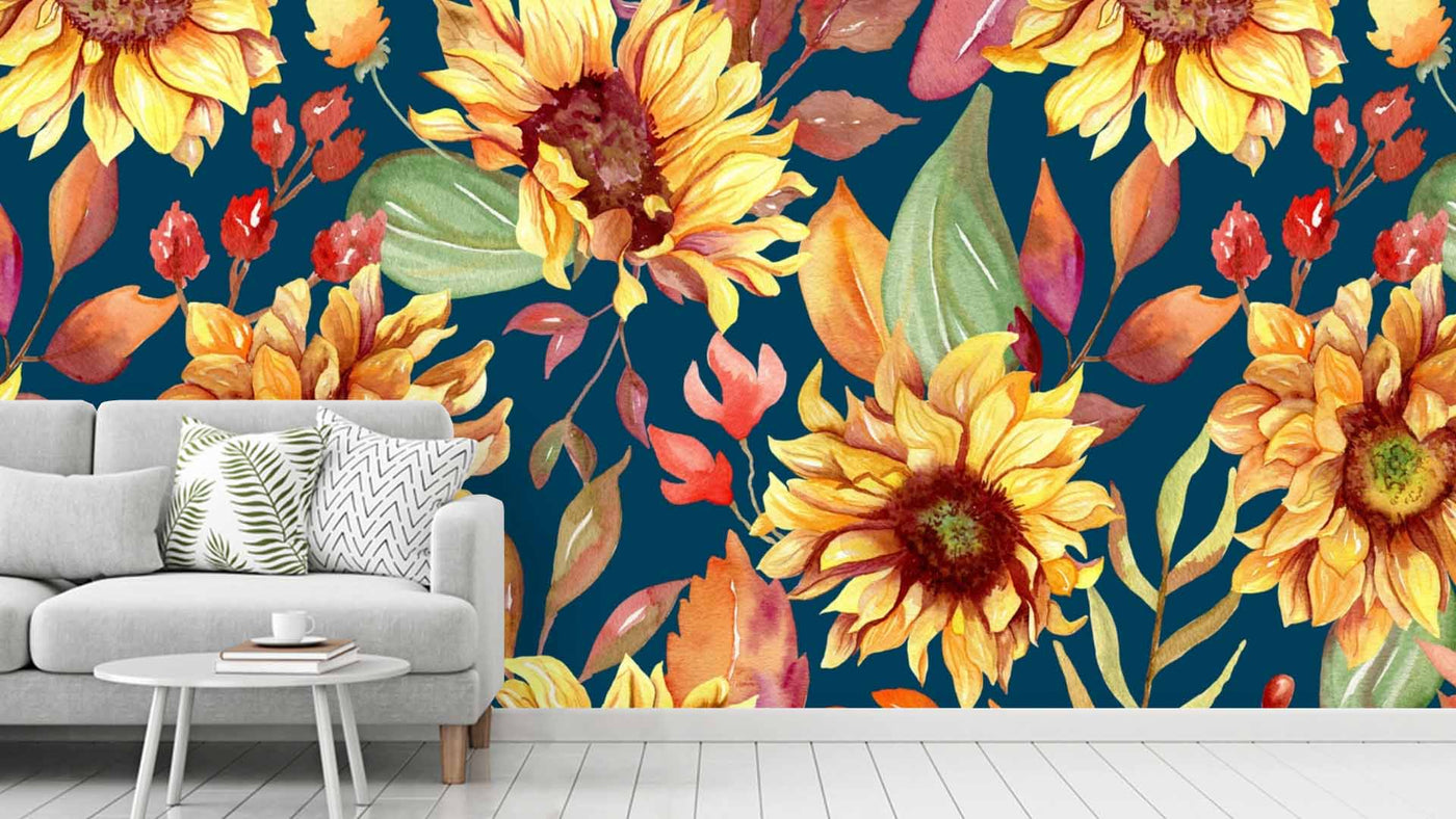 Sunflower Floral Wallpaper