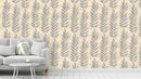 Leaf Print Rustic Wallpaper