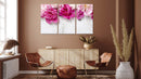 Pink flower Set of 3