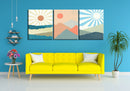 Contemporary Sun Art, Set Of 3