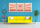Sun Red Canvas Art, Set Of 3