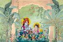 Radha Krishna Pooja Room Wallpaper