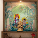 Radha Krishna Pooja Room Wallpaper