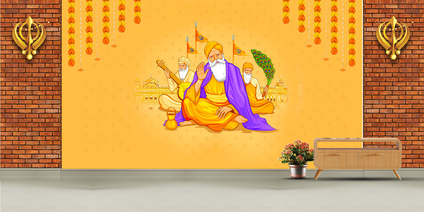 Radiant Devotion Guru Nanak Wallpaper