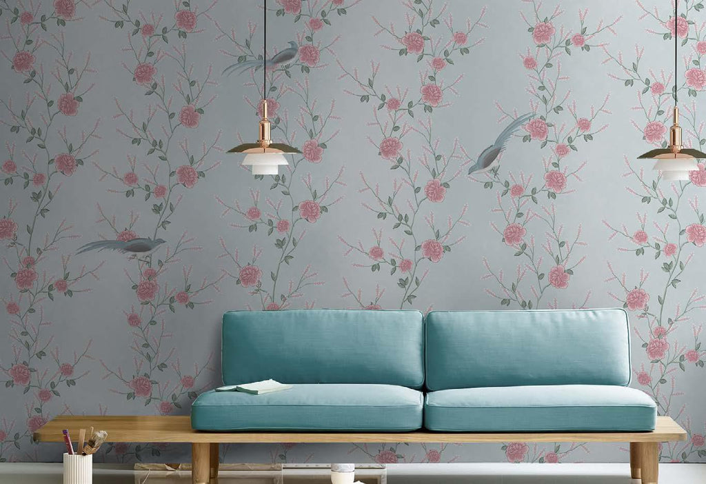 Rosemary Reverie Chinoiserie Wallpaper – Myindianthings