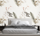 White Aesthetic Floral Abstract Wallpaper