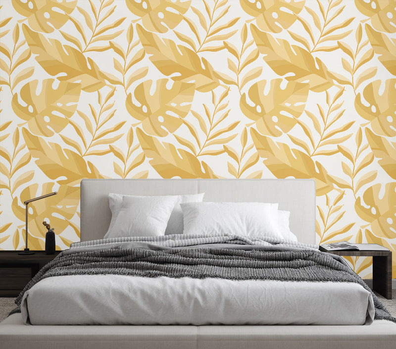 Camel Yellow Leaves Abstract Wallpaper
