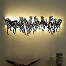 7 Horse Light Wall Art