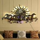 7 Horses Sun Engraved Wall Art