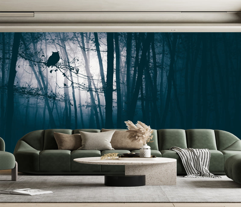 Customize Wallpaper Owl In Dark Jungle
