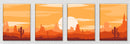 Sunset And Sunrise Wall Art 17, Set Of 4