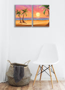 Sunset And Sunrise Wall Art 4, Set Of 2
