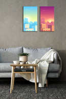 Sunset And Sunrise Wall Art 7, Set Of 2