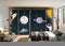 Astronout With Rocket In Space Self Adhesive Sticker For Wardrobe