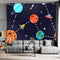 Multicolor Space Childrens Room Wallpaper