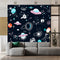 Laeacco Cartoon Universe Planets Black Wallpaper