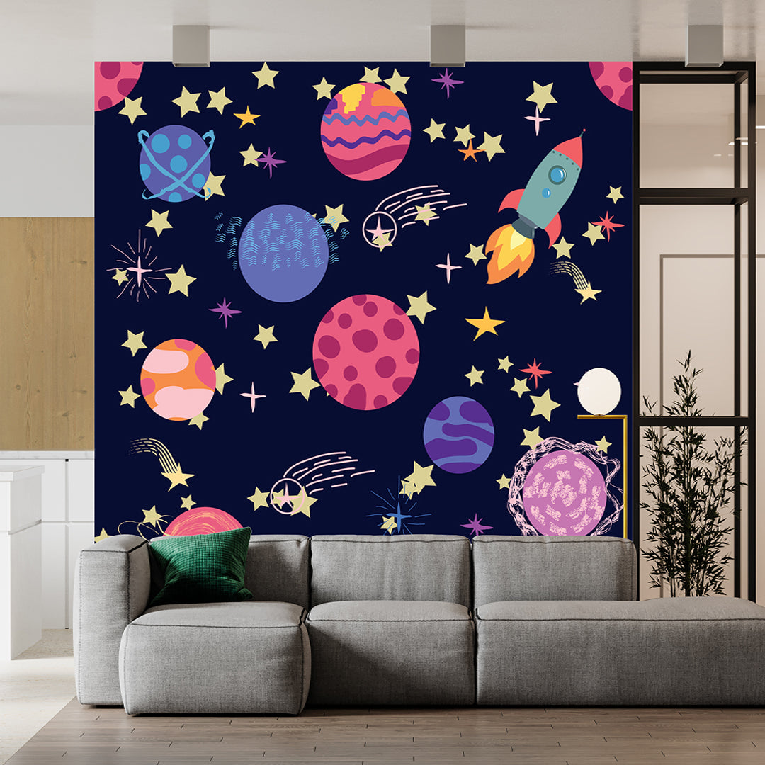 Rocket Science Purple Wallpaper
