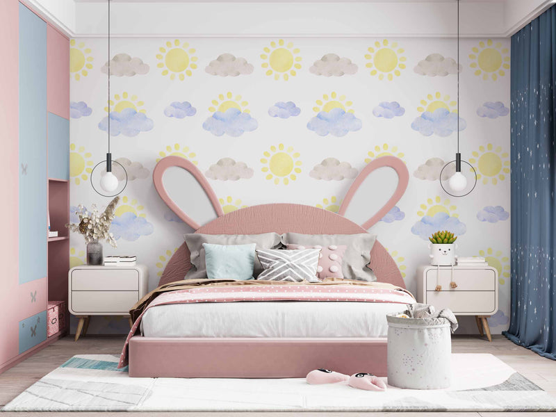 Sun And Cloud Painting Customize Wallpaper