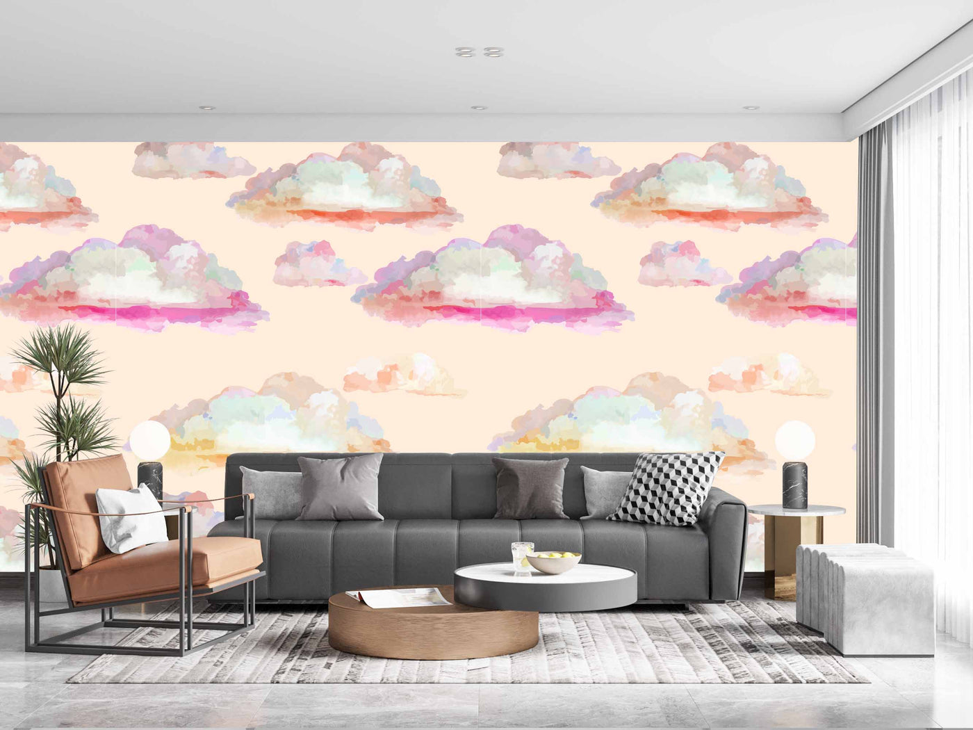 Colourful Cloud Painting Art Customize Wallpaper