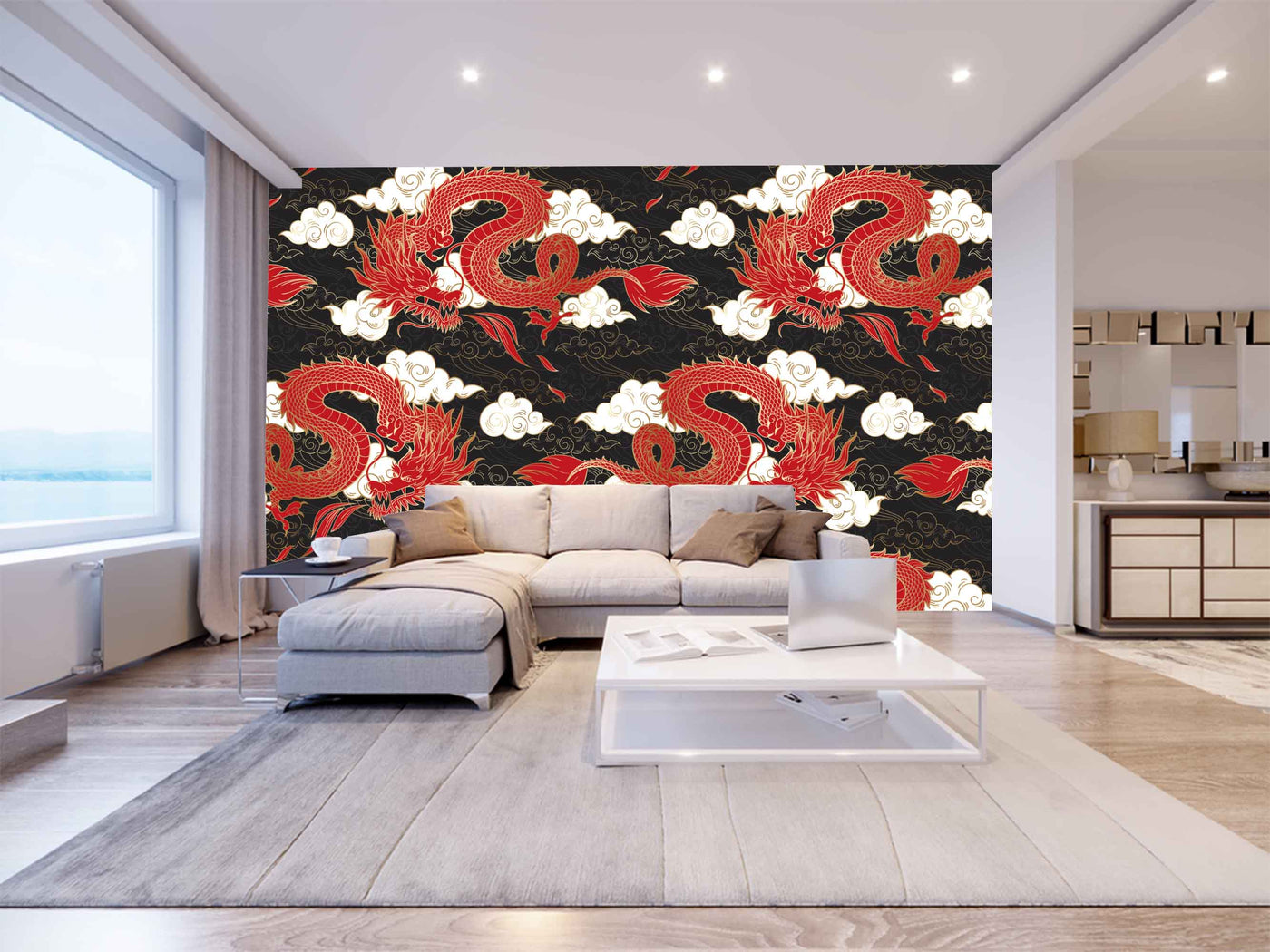 Dragon Cloudy Art Customize Wallpaper