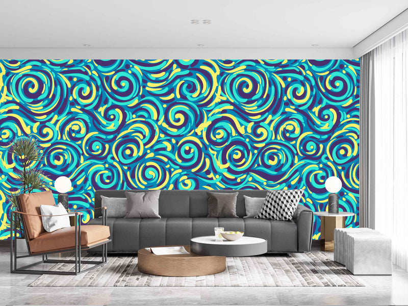 Blue Painting Art Customize Wallpaper
