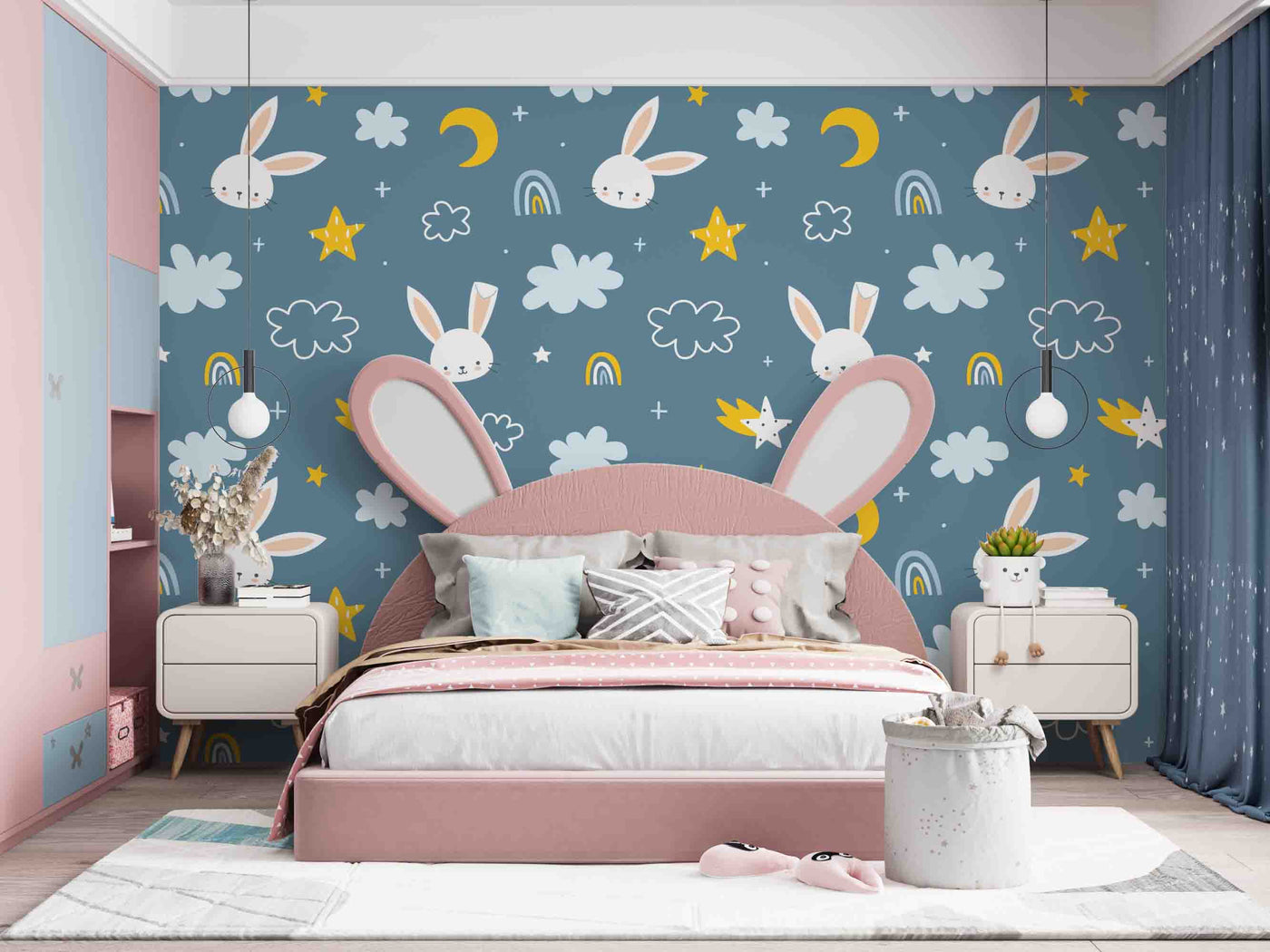 Rabbit Face Art In Sky Customize Wallpaper