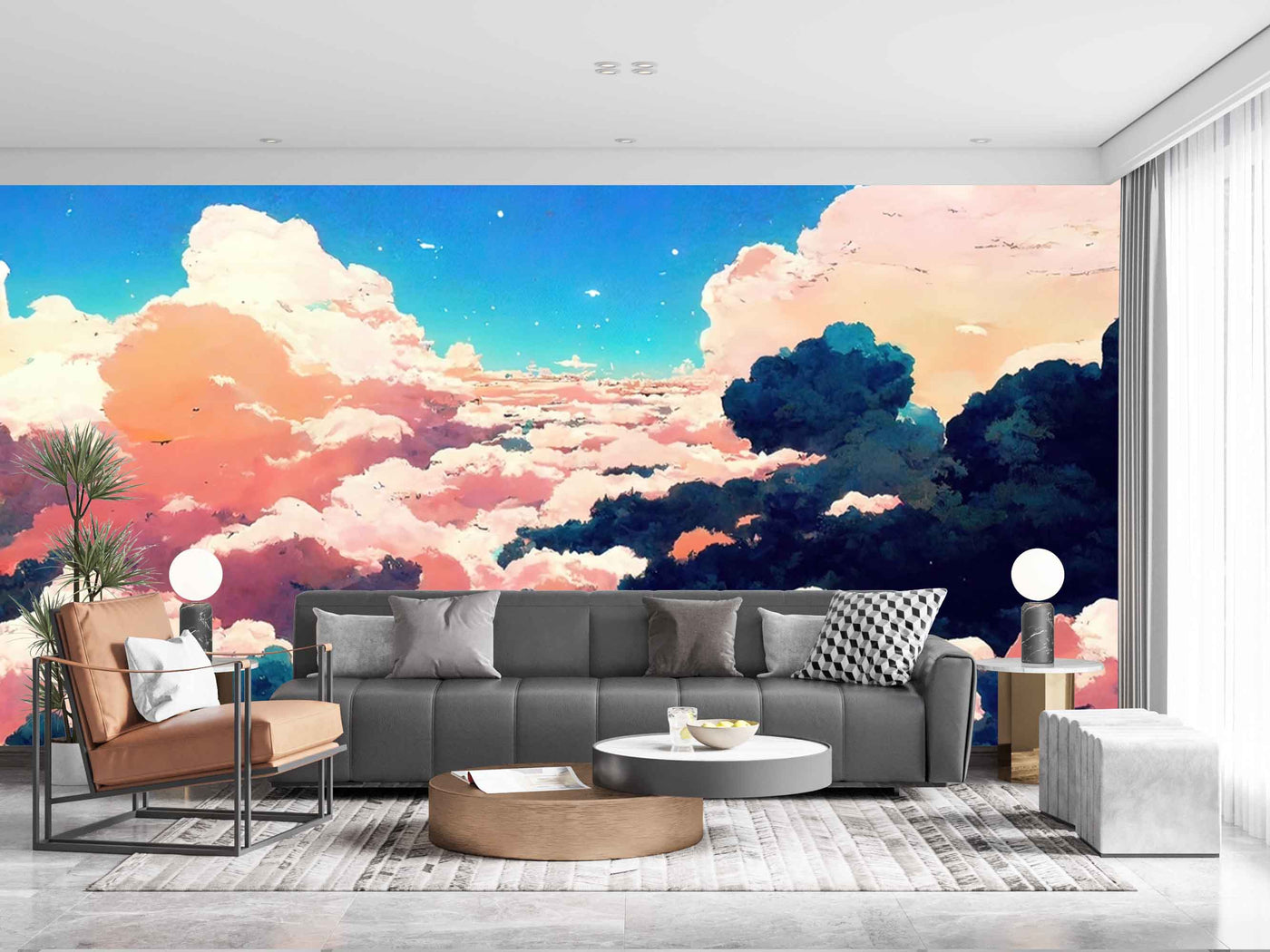 Pink Black Painting Art Customize Wallpaper