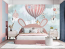 Cute Air Baloon Animals Mama and Kids Wallpaper for Kids