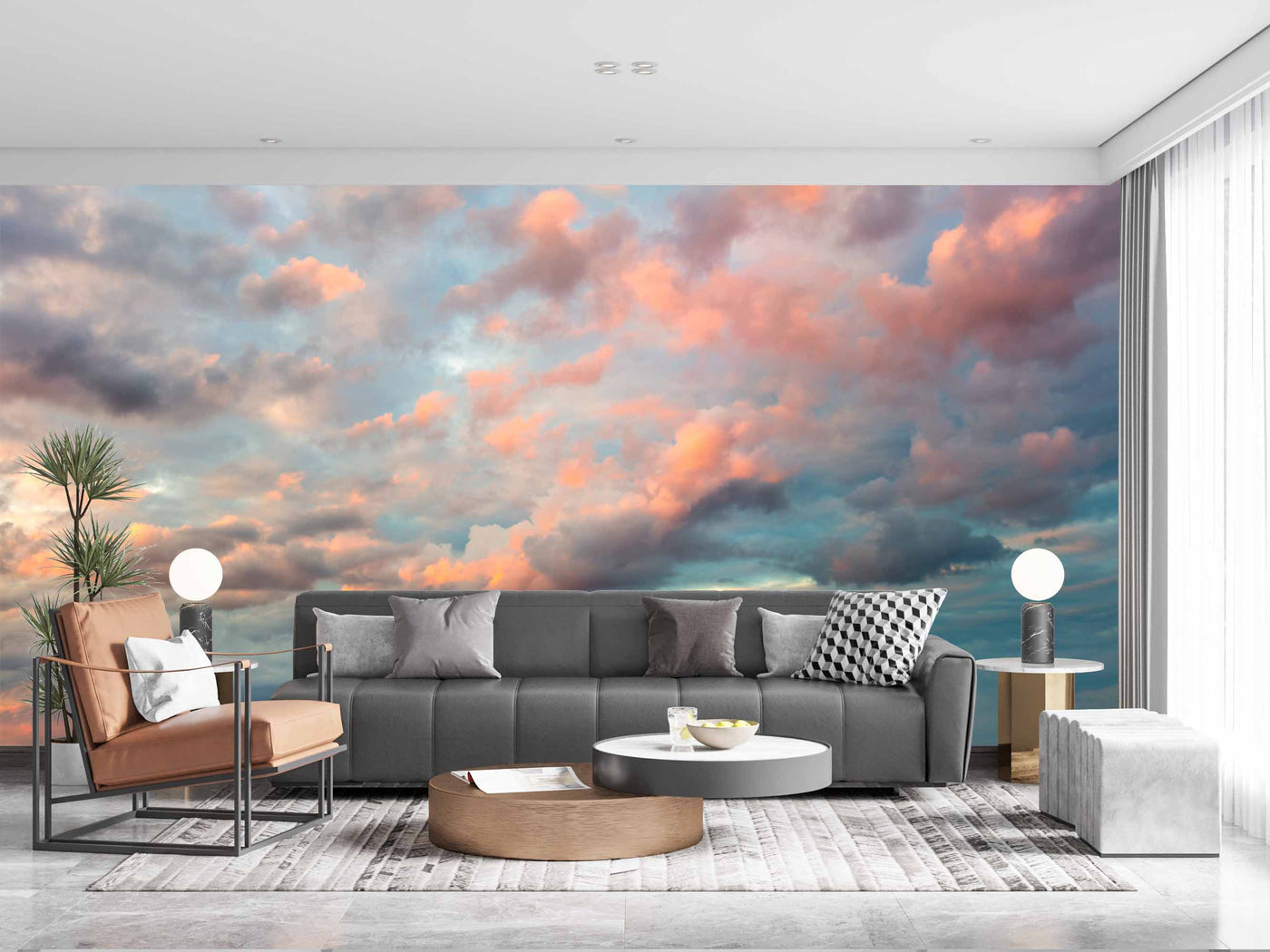 Pink Clouds In The Sky Customize Wallpaper