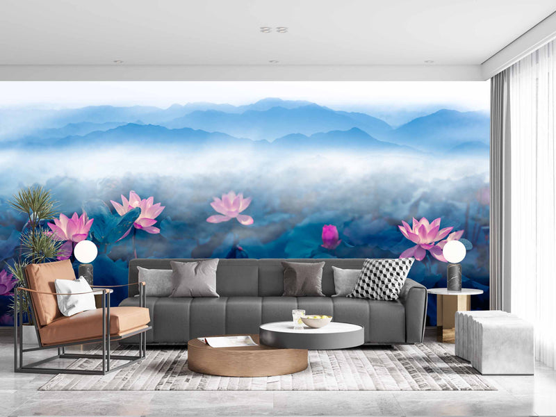 Beautiful Lotus In Sky Customize Wallpaper