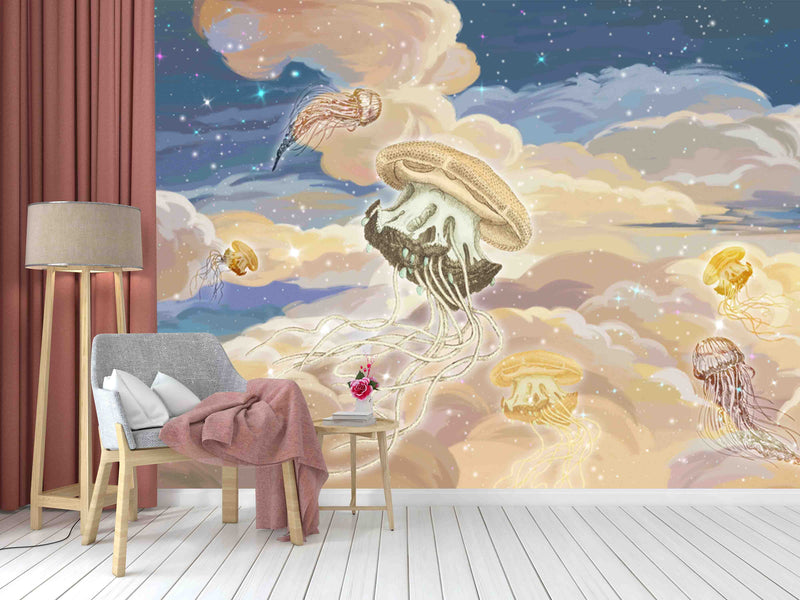 Jellyfish In Open Sky Customize Wallpaper