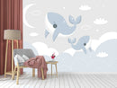 Blue Whale Sketch Customize Wallpaper