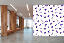 Purple Doodles Salon Wallpaper