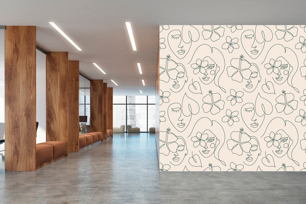 Woman Salon Abstract Wallpaper