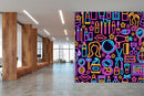 Neon Doodles Beauty Salon Wallpaper