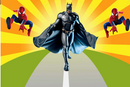 3D Decorative Batman & Spiderman Wallpaper for Wall