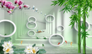 3D Decorative Green Wallpaper for Wall