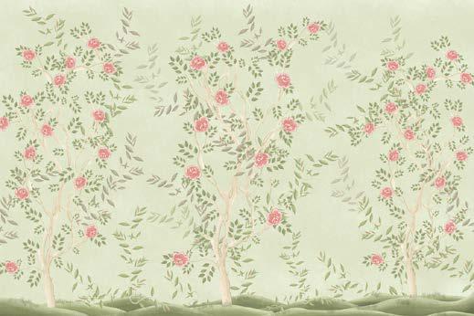 Soothing Sage Soiree Chinoiserie Wallpaper