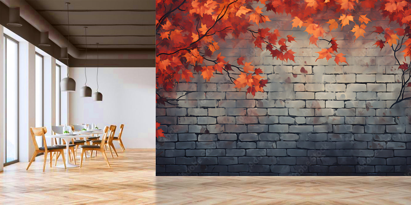 Spring Vibes Brick Wallpaper