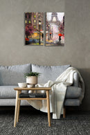 Rainy Street View, Set Of 2