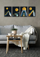 Gold Mountain Background, Set Of 4