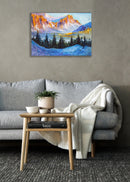 Snow Covered Mountains And Valley