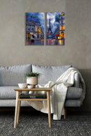 Eiffel Tower And Rain, Set Of 2