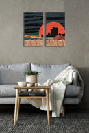 Torn Pieces Collage, Set Of 2