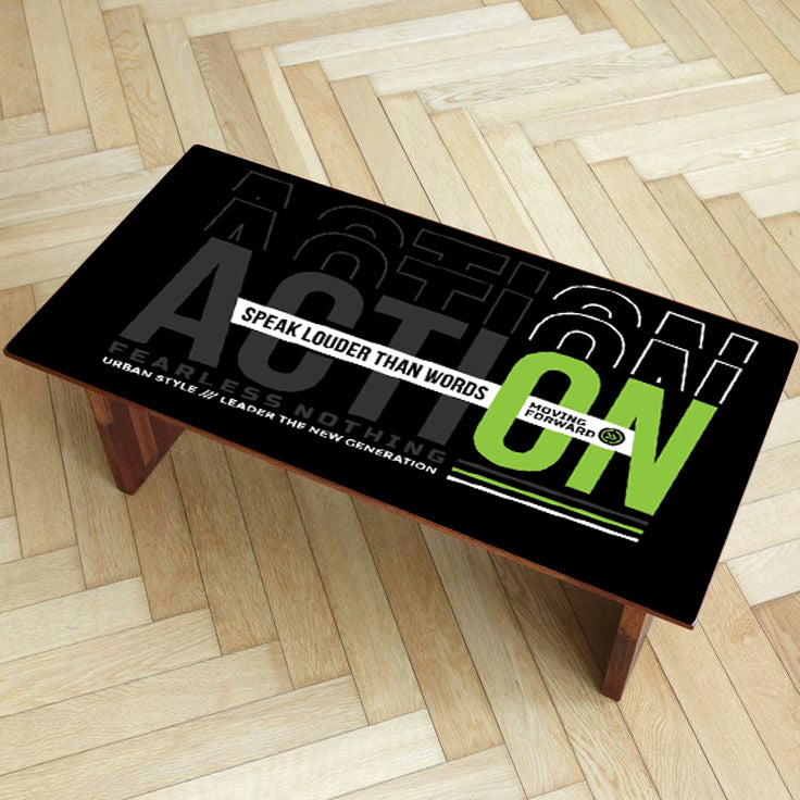 Action Graphic Art Self Adhesive Sticker For Table