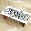 Team Work Graphic Art Self Adhesive Sticker For Table