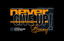 Never Give Up Art Self Adhesive Sticker For Table